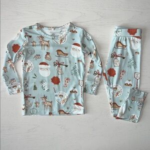 Sol Toddler Christmas Cookie Santa Bamboo Pajama Set 12-18 18-24 months 3T 4T 5T
